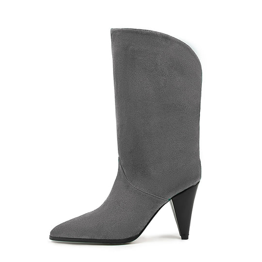 Femme High-Heeled Western-Style Ankle Boots Heidi-Mode