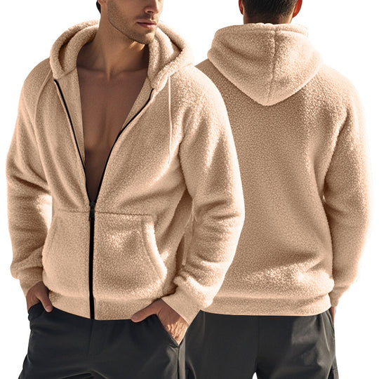 Herren Fleece-Hoodie mit kuscheligem Innenfutter und praktischen Taschen Heidi-Mode