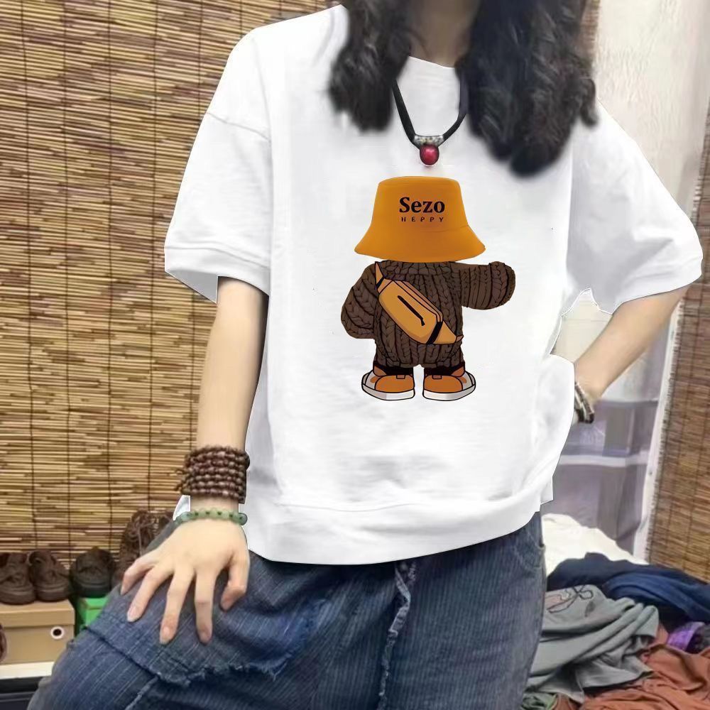 Damen Oversize T-Shirt mit einzigartigem Grafikdesign Heidi-Mode
