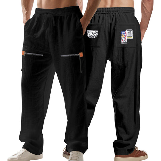 Herren Cargo-Hose mit multifunktionalen Taschen und elastischem Bund Heidi-Mode