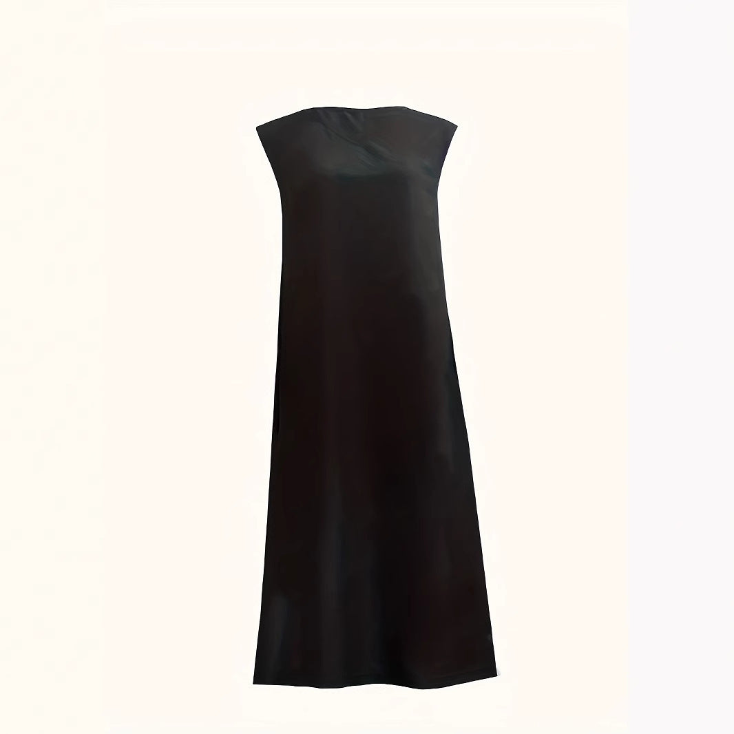 Damen Maxikleid mit elegantem V-Ausschnitt und fließendem Schnitt Heidi-Mode