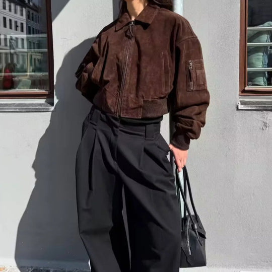 Damen cropped Bomberjacke Heidi-Mode