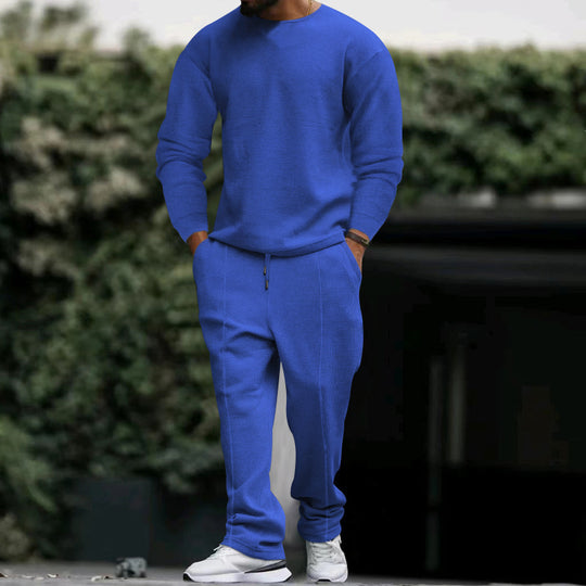 Herren lässiges Sweatshirt und Jogginghose Set mit strukturiertem Stoff Heidi-Mode