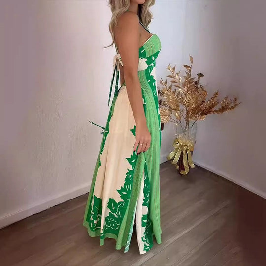 Heidi-Mode | Lässiges bedrucktes langes Strandkleid