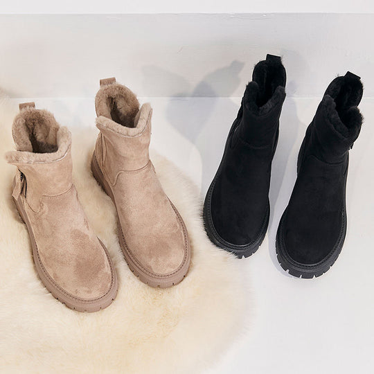 Damen modische Winterboots mit weichem Innenfutter und robustem Profil Heidi-Mode