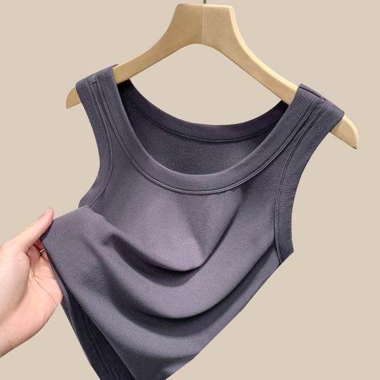 Damen ärmelloses Basic-Top aus hochwertigem Material Heidi-Mode
