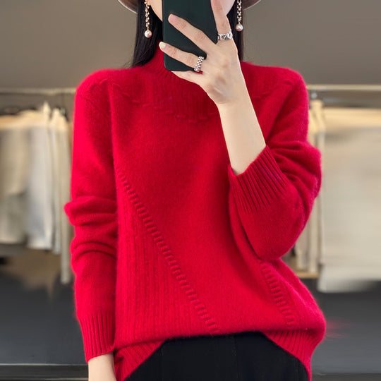 Damen Eleganter und bequemer Strickpullover mit einzigartigem Design Heidi-Mode