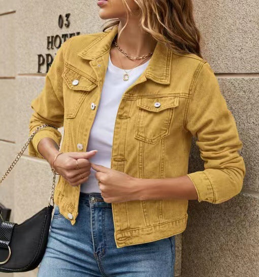 Damen trendige Jeansjacke im lässigen Schnitt Heidi-Mode