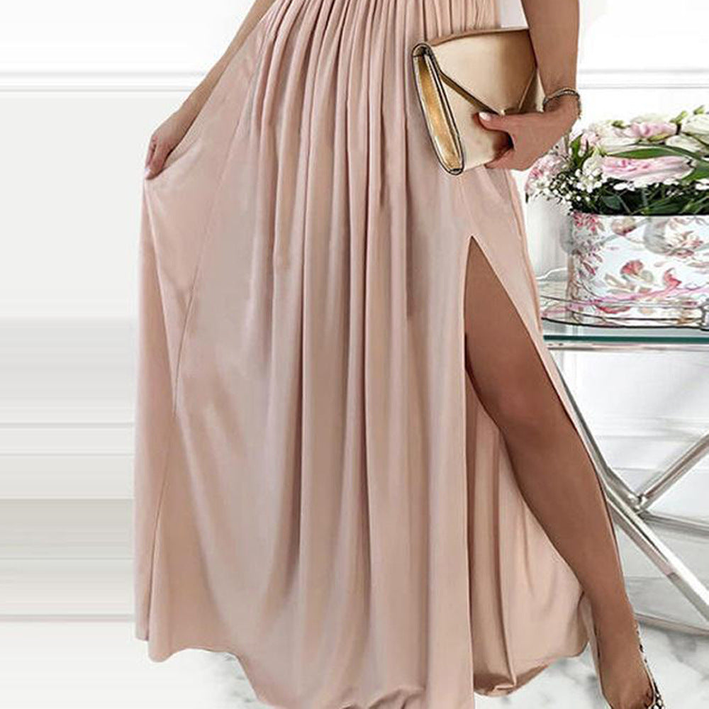 Damen Elegantes Abendkleid mit schimmerndem Oberteil und voluminösem Rock Heidi-Mode