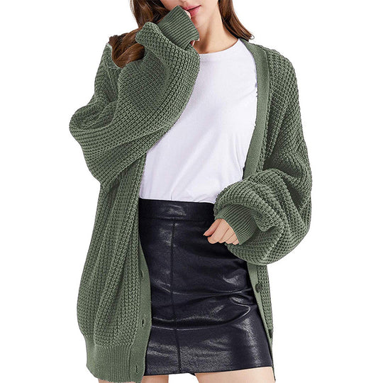 Damen kuschelige Strickjacke mit oversized Passform Heidi-Mode