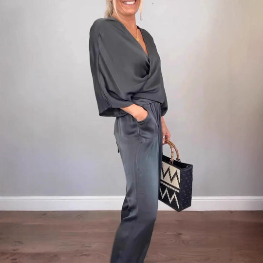 Damen elegantes und schickes Zweiteiler-Set Heidi-Mode