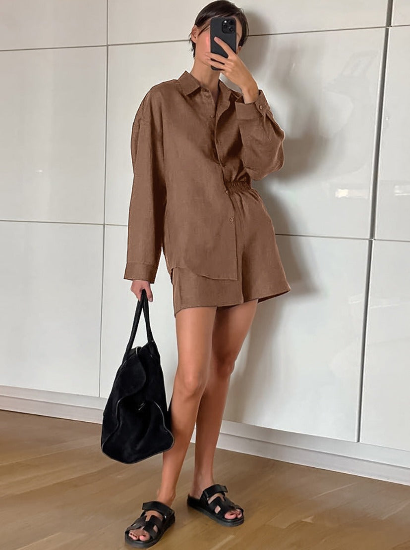 Heidi-Mode | Modisch Freizeit Set Baumwolle mit Hoher Taille