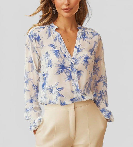 Damen Elegante und leichte Bluse mit floralem Design Heidi-Mode