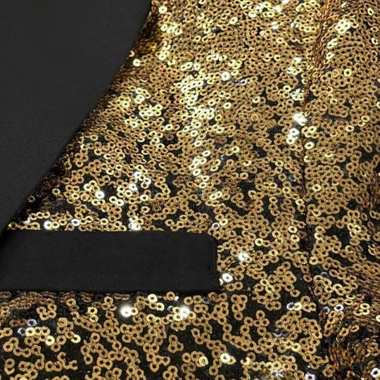 Herren glamouröser Pailletten Blazer Heidi-Mode