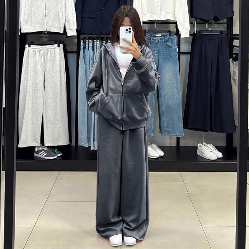 Damen bequemer und stylischer Kapuzenset Heidi-Mode