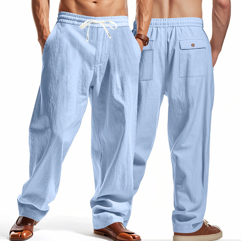 Herren bequeme Freizeithose mit elastischem Bund und seitlichen Taschen Heidi-Mode