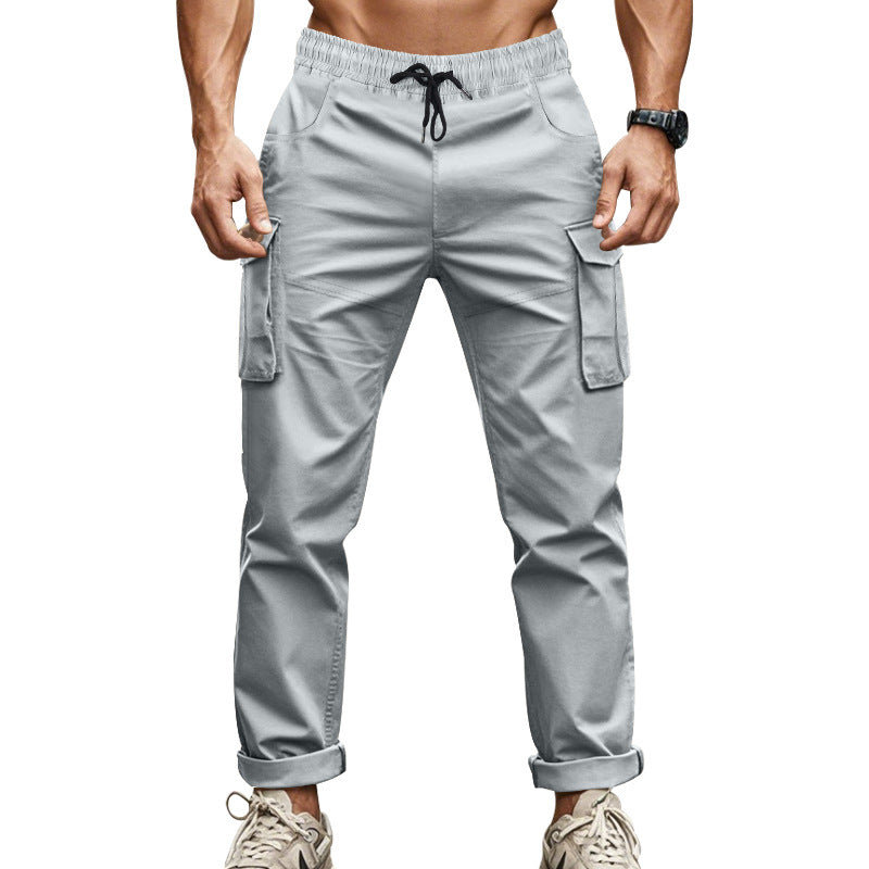 Herren Cargo-Hose mit praktischen Seitentaschen und elastischem Bund Heidi-Mode