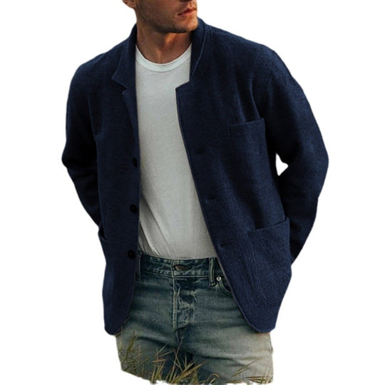 Herren lässige Wolljacke mit modernem Schnitt und praktischen Taschen Heidi-Mode