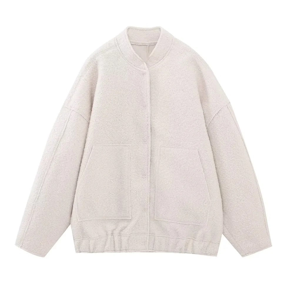 Damen Gemütliche und stylische Fleecejacke mit großen Seitentaschen Heidi-Mode
