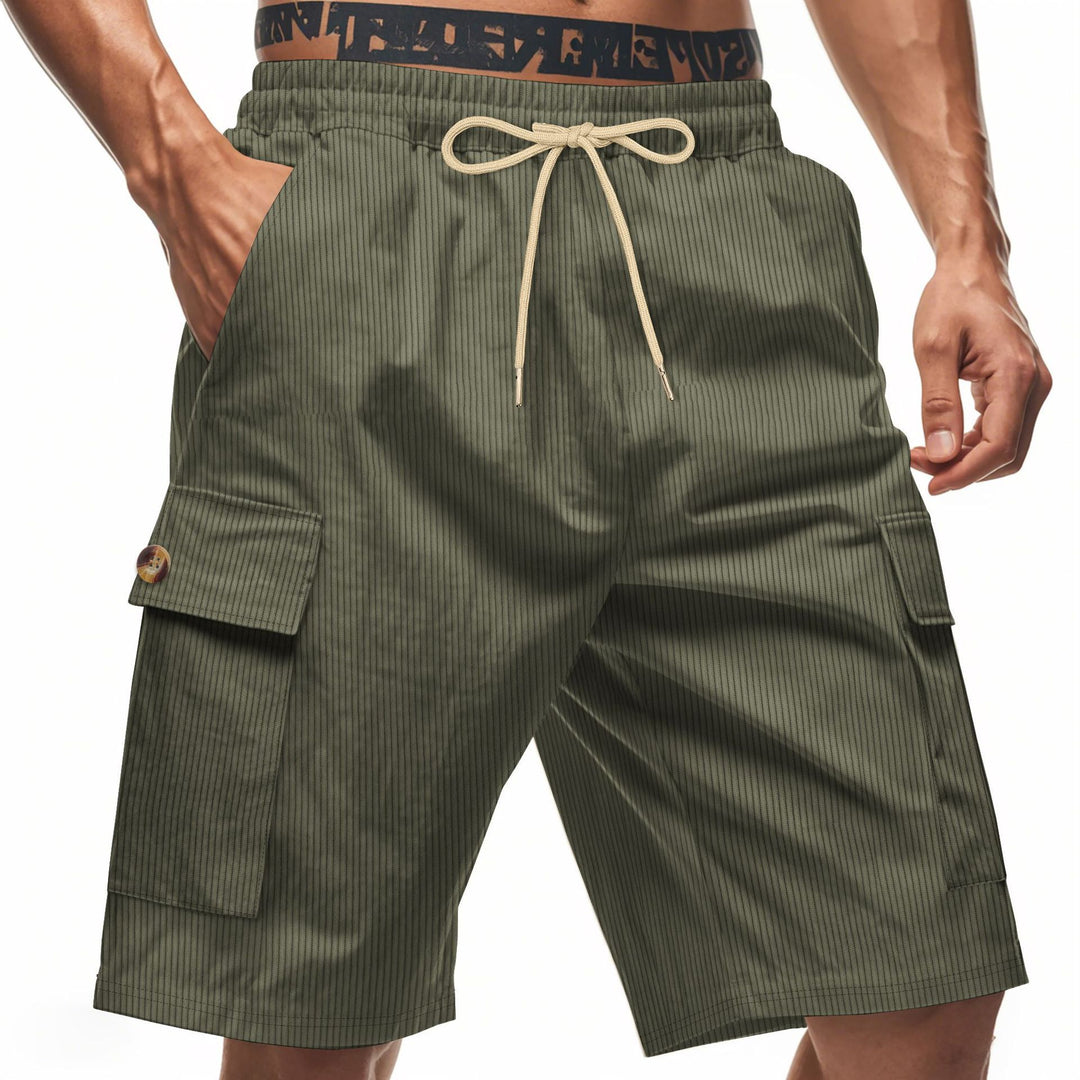 Herren Cargo-Shorts mit verstellbarem Kordelzug und praktischen Seitentaschen Heidi-Mode
