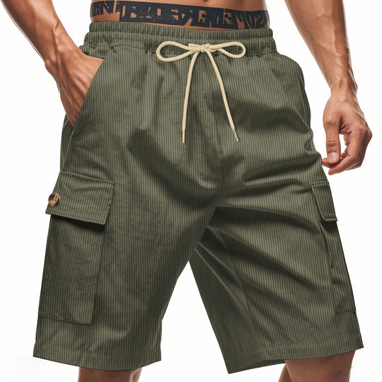 Herren Cargo-Shorts mit verstellbarem Kordelzug und praktischen Seitentaschen Heidi-Mode