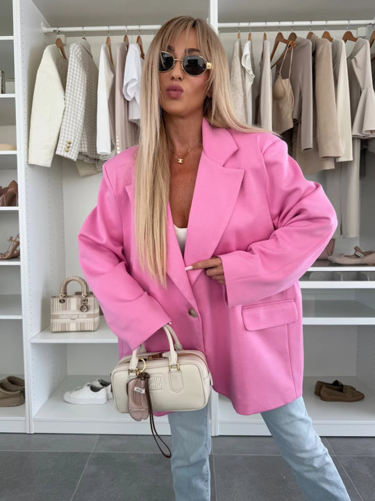 Damen oversized Blazerjacke mit modernem Schnitt und nachhaltigen Materialien Heidi-Mode