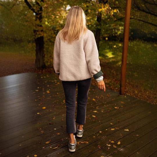 Damen Kuschelige und stylische Fleecejacke Heidi-Mode