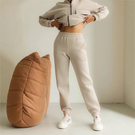 Damen bequeme Fleece-Jacke mit hohem Kragen und praktischen Taschen Heidi-Mode