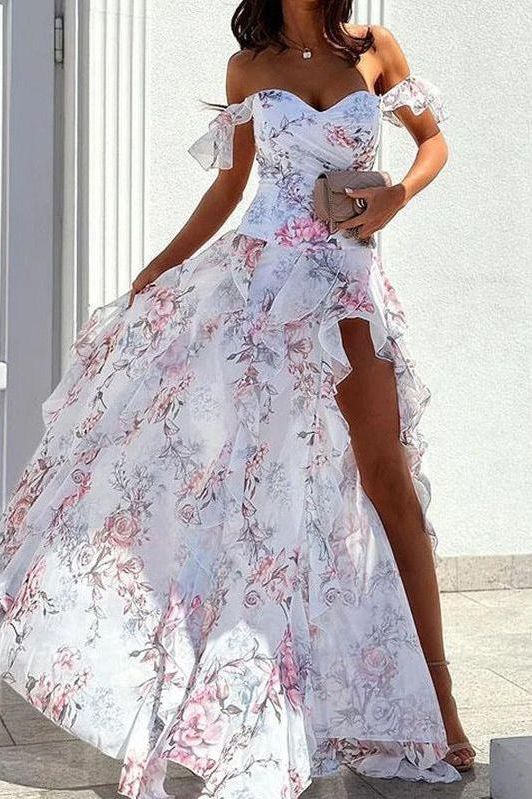 Heidi-Mode | Lockeres Langes Blumenkleid