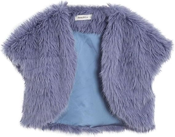 Damen Flauschige Kunstpelzweste im offenen Design Heidi-Mode