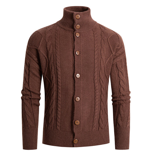 Herren Strickjacke mit eleganten Kabelmustern Heidi-Mode