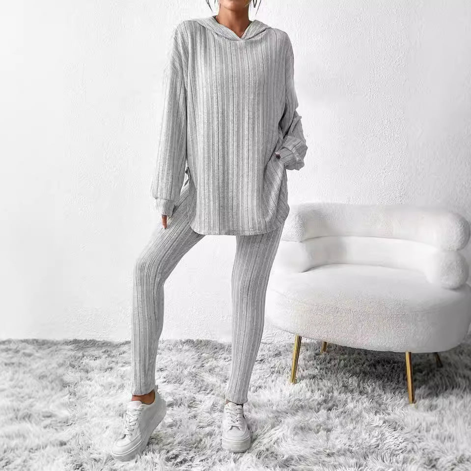 Damen lässiges Lounge-Outfit mit oversized Pullover und Leggings Heidi-Mode