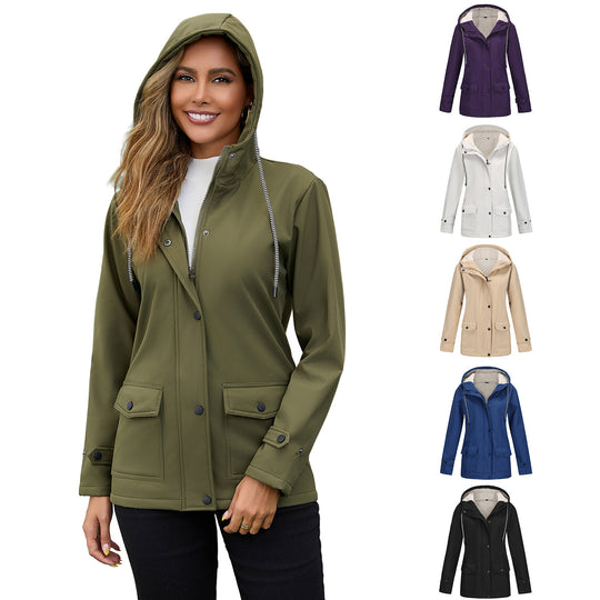 Damen Kapuzenjacke mit weichem Fleece-Futter Heidi-Mode