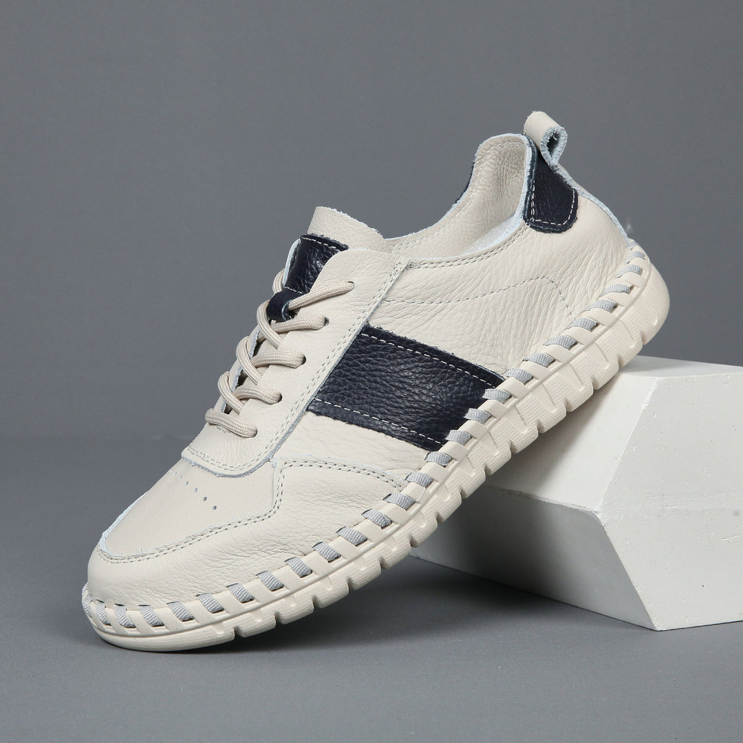 Damen Freizeit Leder Sneaker Heidi-Mode