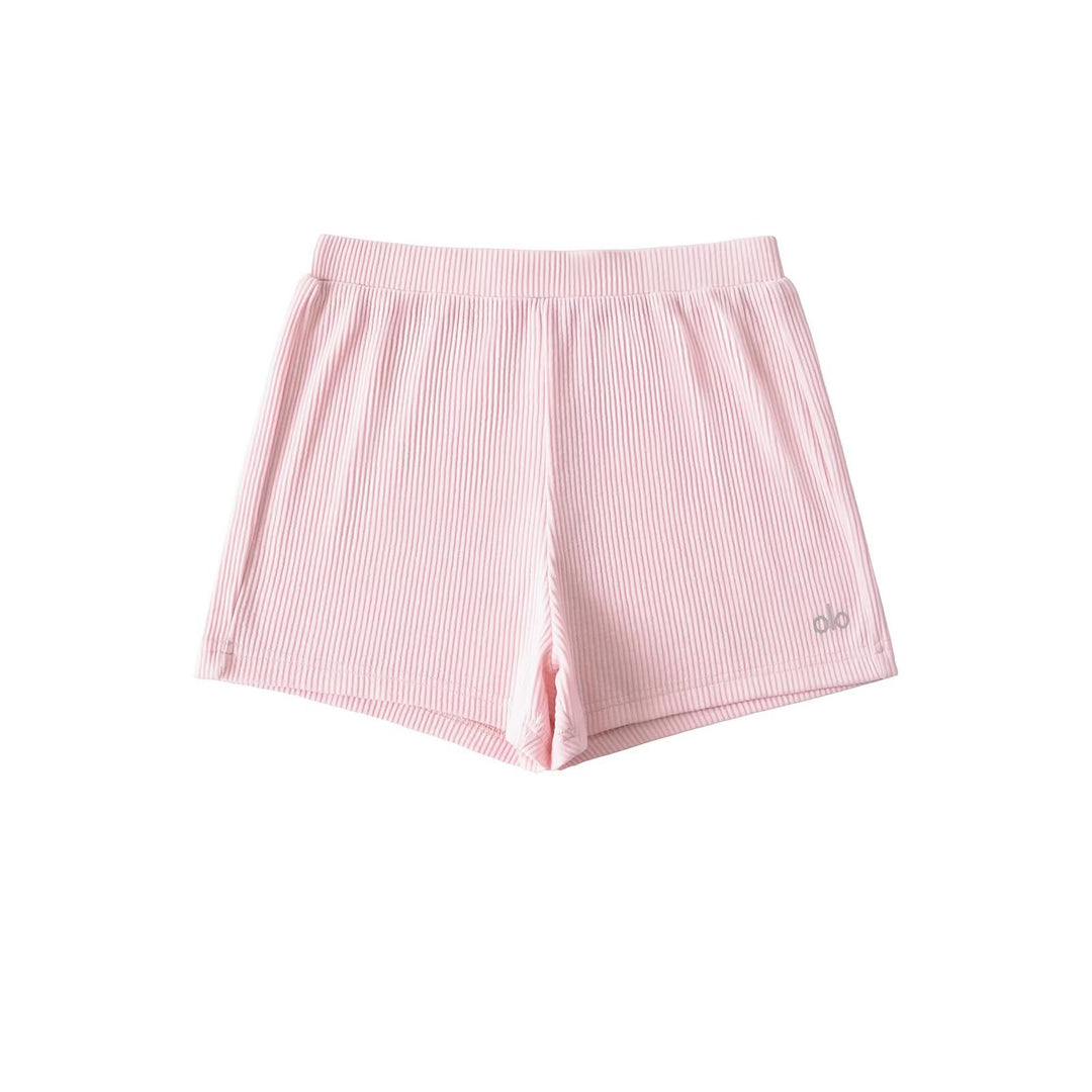 Damen Funktionsshorts im modernen Rippdesign mit elastischem Bund und praktischen Seitentaschen Heidi-Mode