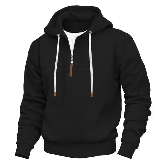 Herren Kapuzenpullover mit praktischer Reißverschlussöffnung und modernem Design Heidi-Mode