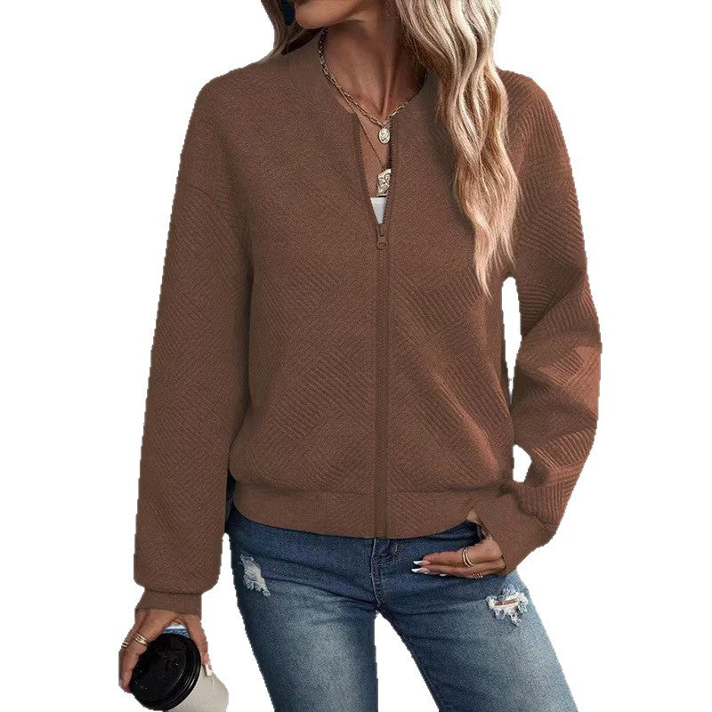 Damen Freizeitjacke mit strukturiertem Design und praktischen Taschen Heidi-Mode