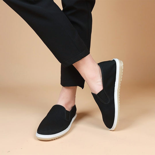 Damen Bequeme Slip-On Freizeitschuhe mit atmungsaktiven Einsätzen Heidi-Mode