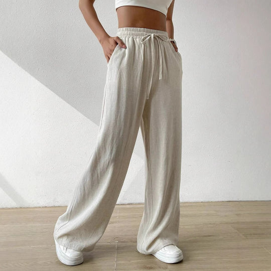 Damen entspannte Leinenhose Heidi-Mode