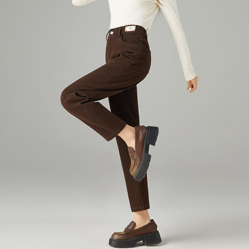 Damen Hochwertige, bequeme Baumwollhose mit klassischem Schnitt und praktischen Taschen Heidi-Mode