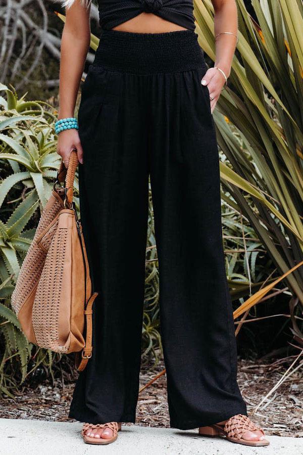 Damen weiter Sommerhose mit elastischem Bund Heidi-Mode