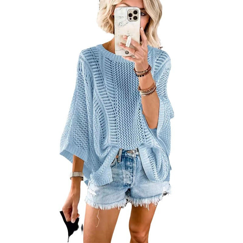 Damen lässiger Strickoversize-Pullover Heidi-Mode