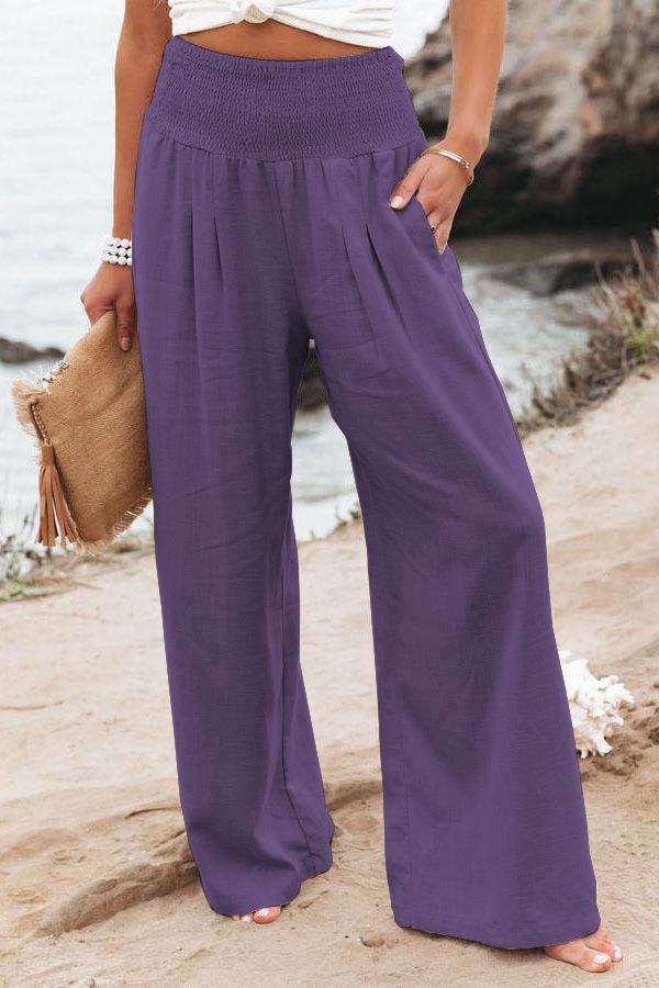 Damen weiter Sommerhose mit elastischem Bund Heidi-Mode