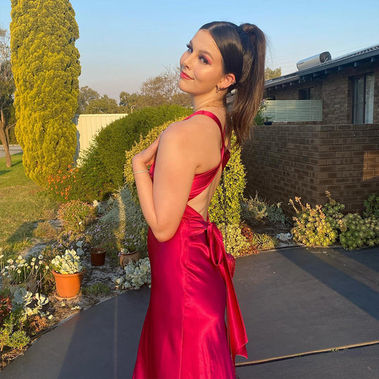 Heidi-Mode | Persönlichkeit Slim Fit Satin Kleid Damen