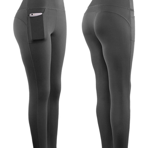 Damen Hochleistungs-Leggings mit praktischen Seitentaschen Heidi-Mode