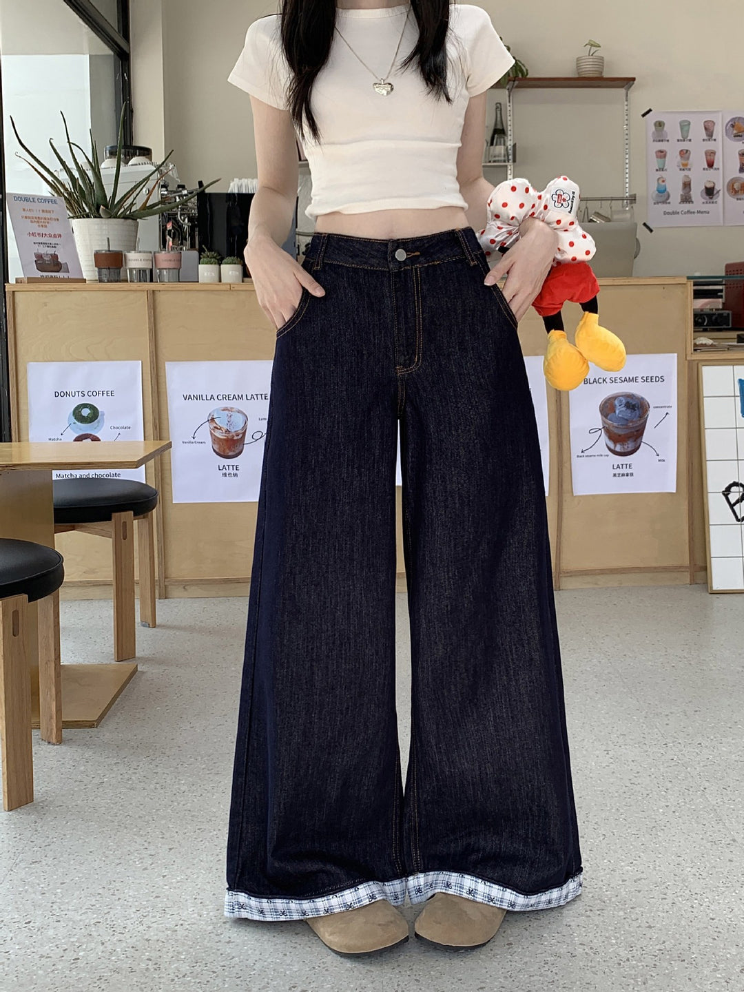 Damen Weite Jeanshose Heidi-Mode