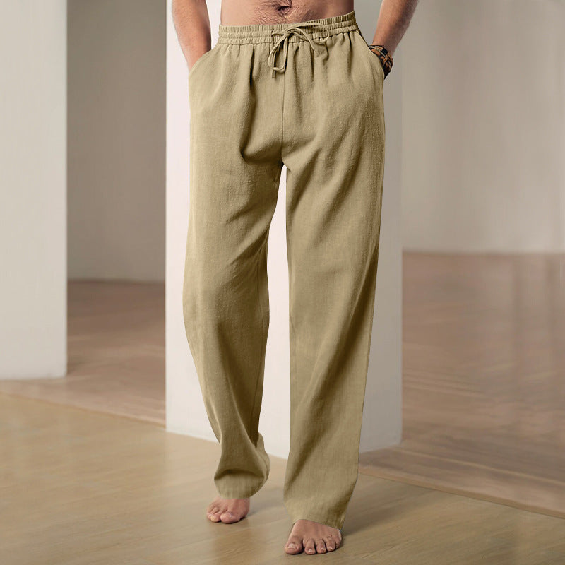 Herren Bequeme Freizeithose mit elastischem Bund und seitlichen Eingrifftaschen Heidi-Mode