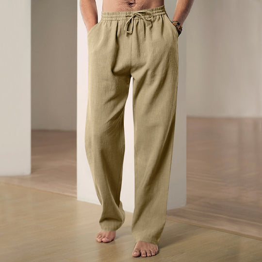 Herren Bequeme Freizeithose mit elastischem Bund und seitlichen Eingrifftaschen Heidi-Mode
