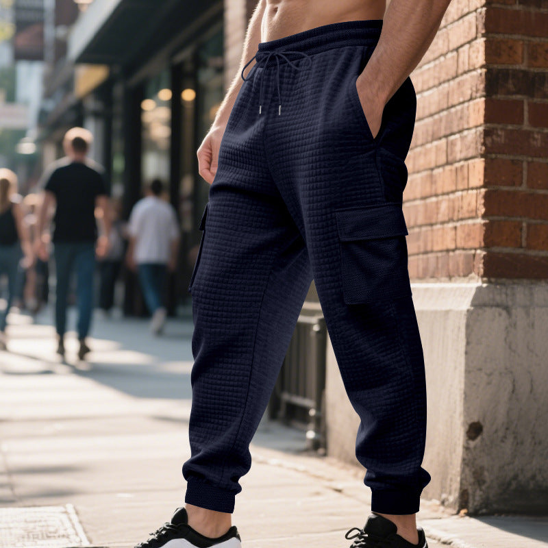 Herren Cargo-Jogginghose mit elastischem Bund und zahlreichen Taschen Heidi-Mode