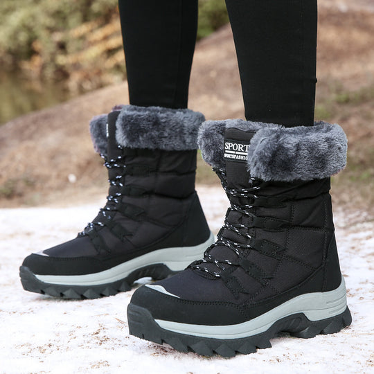 Damen Gefütterte Winterboots mit rutschfester Sohle und isolierendem Futter Heidi-Mode
